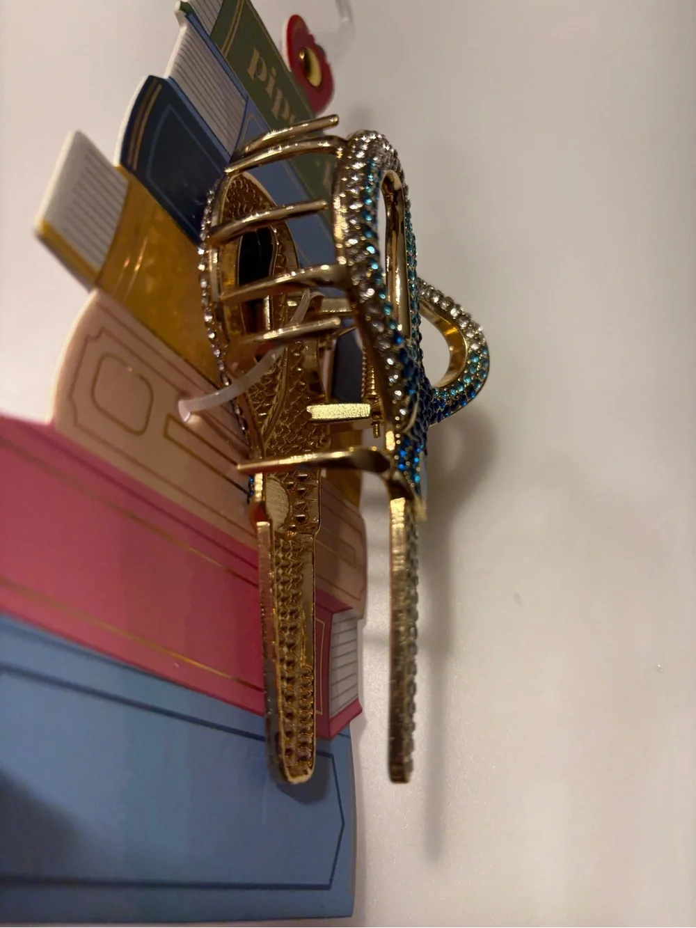 Rhinestoned blue hair claw